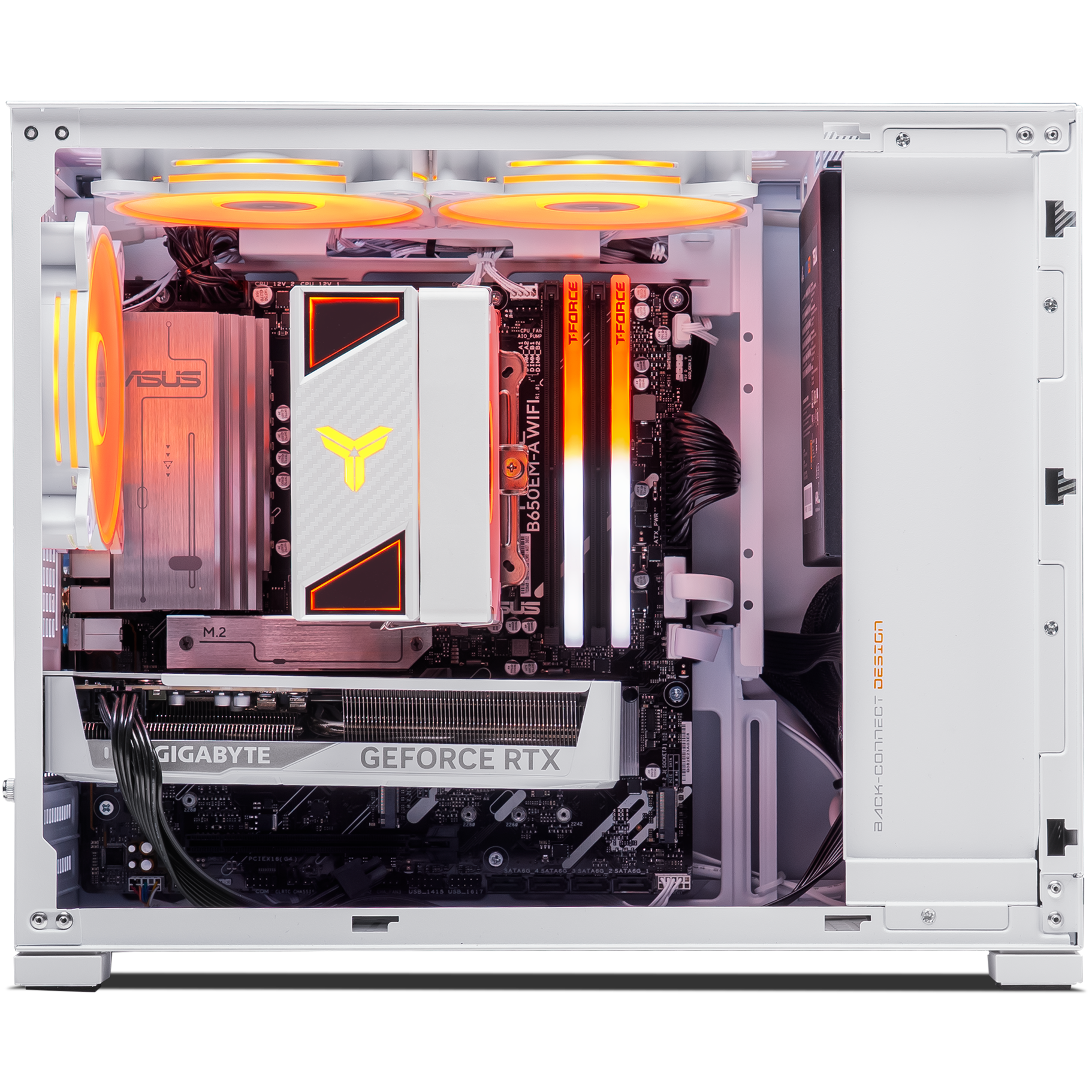 A large main feature product image of PLE Scout RTX 5060 Ti Prebuilt Ready To Go Gaming PC