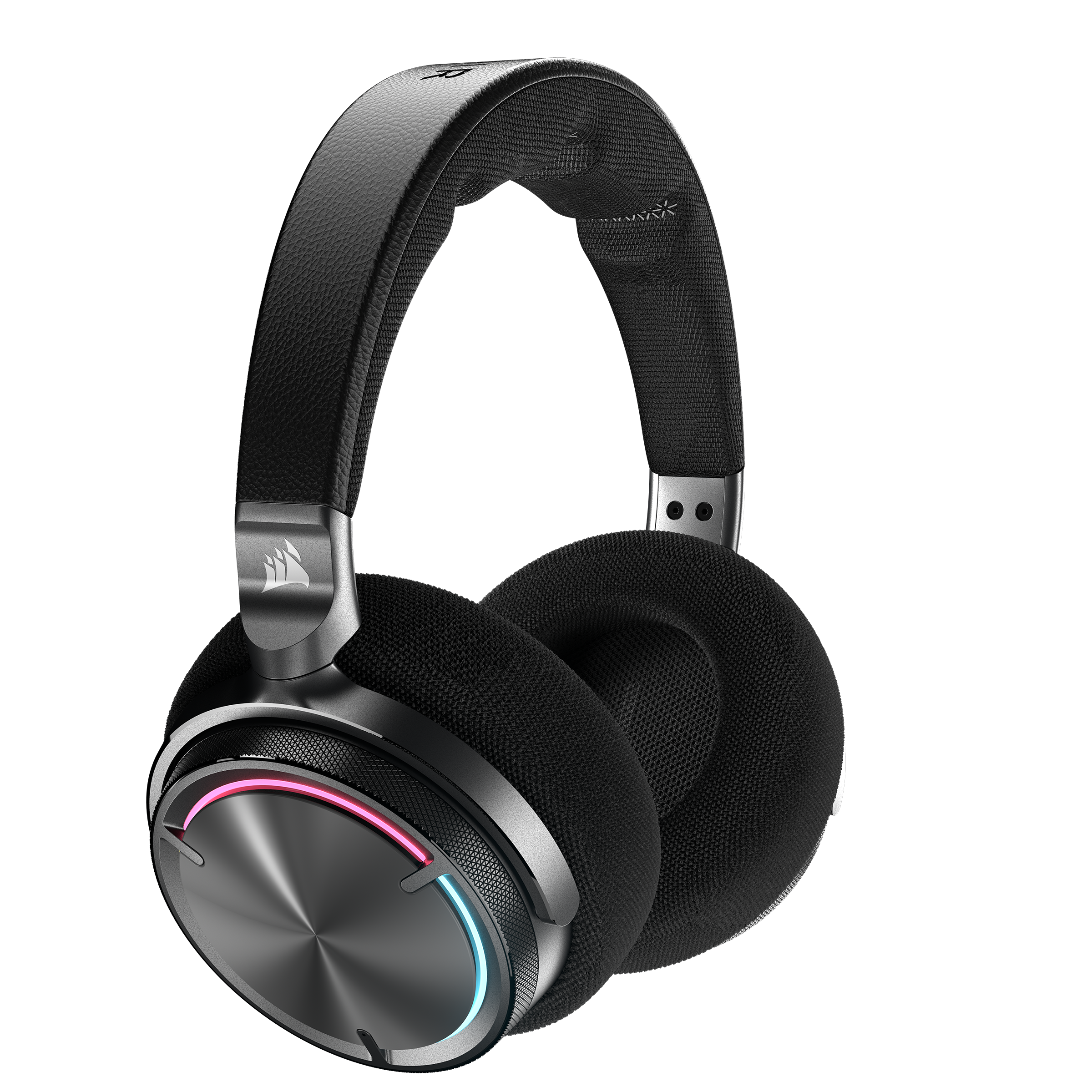 A large main feature product image of EX-DEMO Corsair VIRTUOSO MAX WIRELESS Gaming Headset (Carbon)