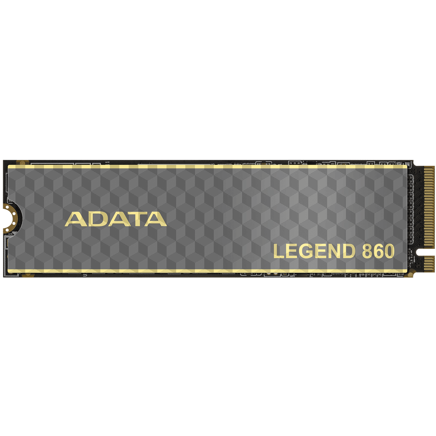 A large main feature product image of ADATA Legend 860 PCIe Gen4 NVMe M.2 SSD - 500GB