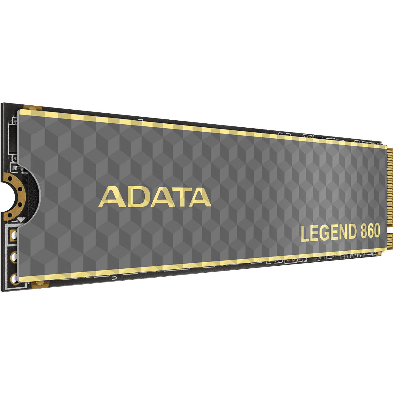 A large main feature product image of ADATA Legend 860 PCIe Gen4 NVMe M.2 SSD - 500GB