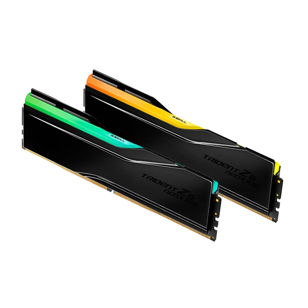 A large main feature product image of G.Skill Trident Z5 NeoX RGB 32GB Kit (2x16GB) EXPO ULL DDR5-6000 C26 - Glossy Black