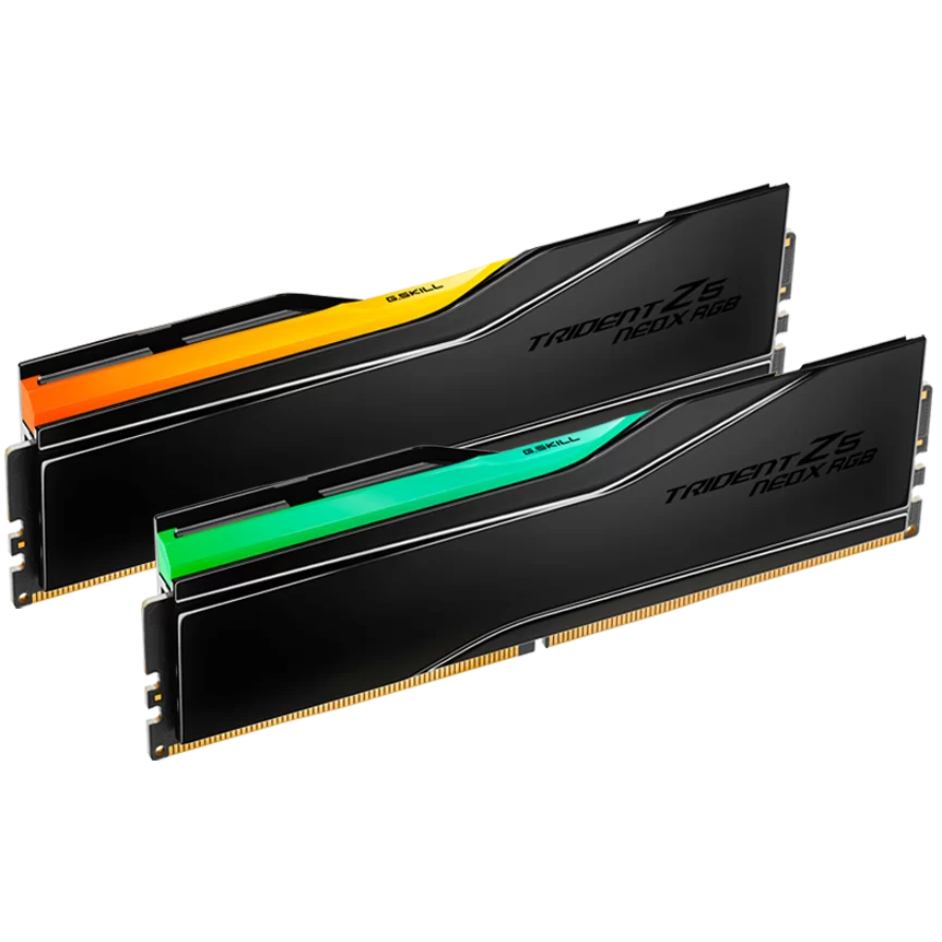 A large main feature product image of G.Skill Trident Z5 NeoX RGB 32GB Kit (2x16GB) EXPO ULL DDR5-6000 C28 - Glossy Black