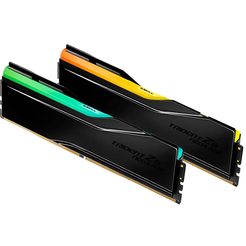 A large main feature product image of G.Skill Trident Z5 NeoX RGB 32GB Kit (2x16GB) EXPO ULL DDR5-6000 C28 - Glossy Black
