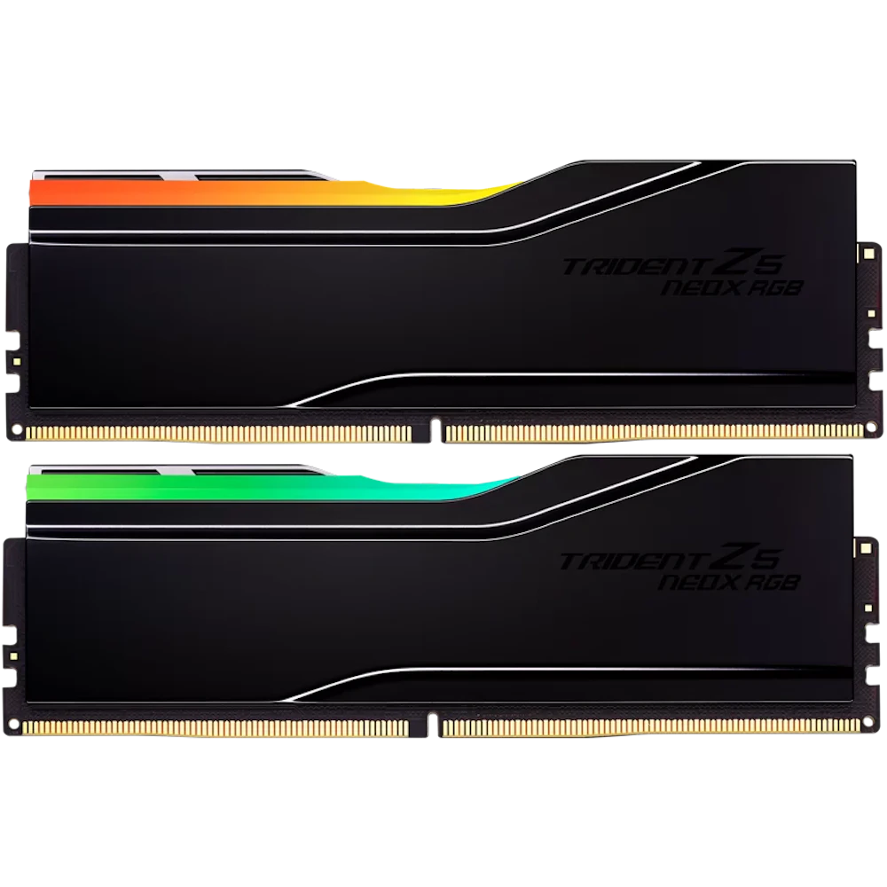 A large main feature product image of G.Skill Trident Z5 NeoX RGB 32GB Kit (2x16GB) EXPO ULL DDR5-6000 C30 - Glossy Black