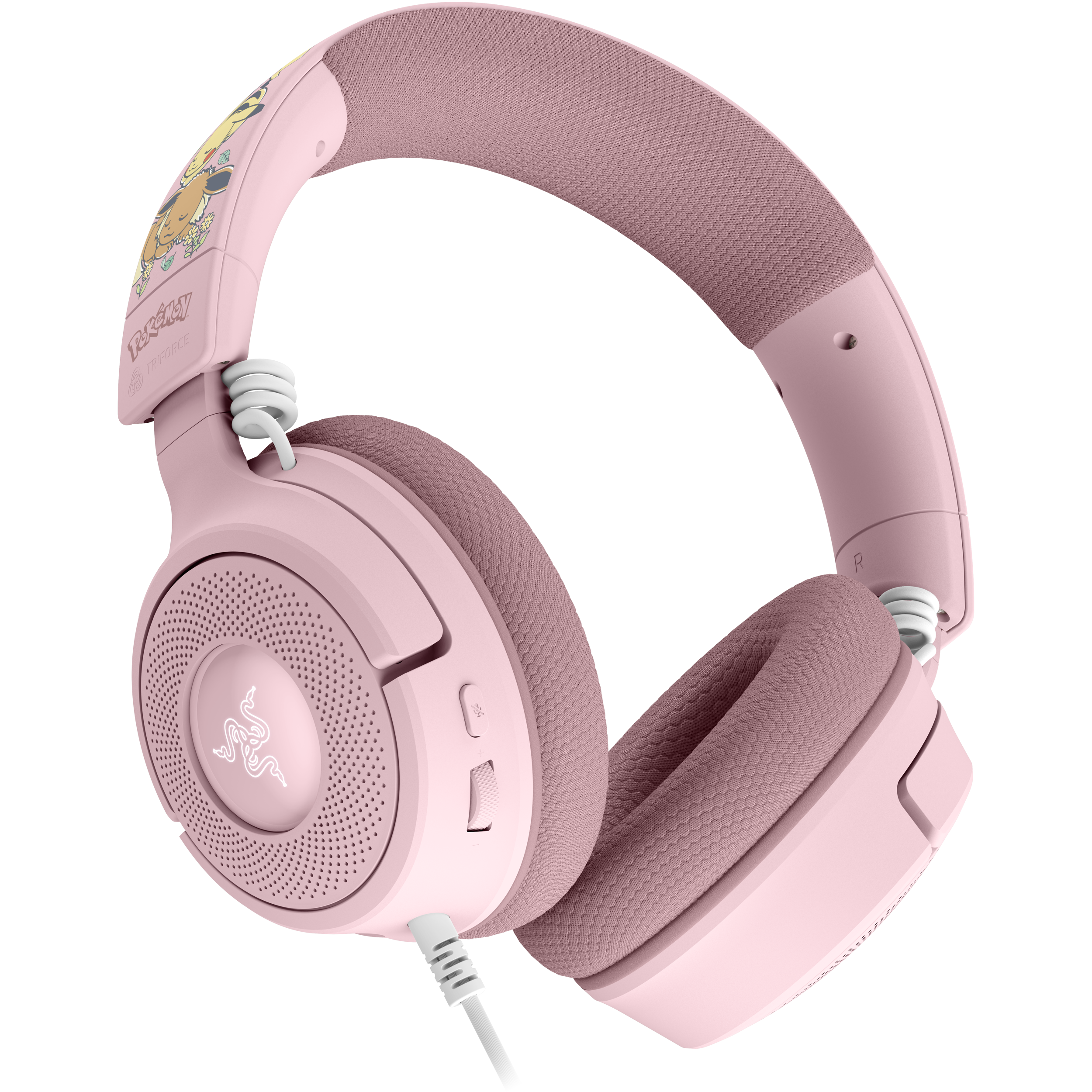 A large main feature product image of Razer Kraken V4 X - Wired Gaming Headset - Pokémon Pikachu/Eevee Edition