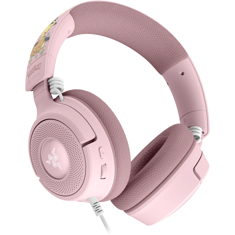 A large main feature product image of Razer Kraken V4 X - Wired Gaming Headset - Pokémon Pikachu/Eevee Edition
