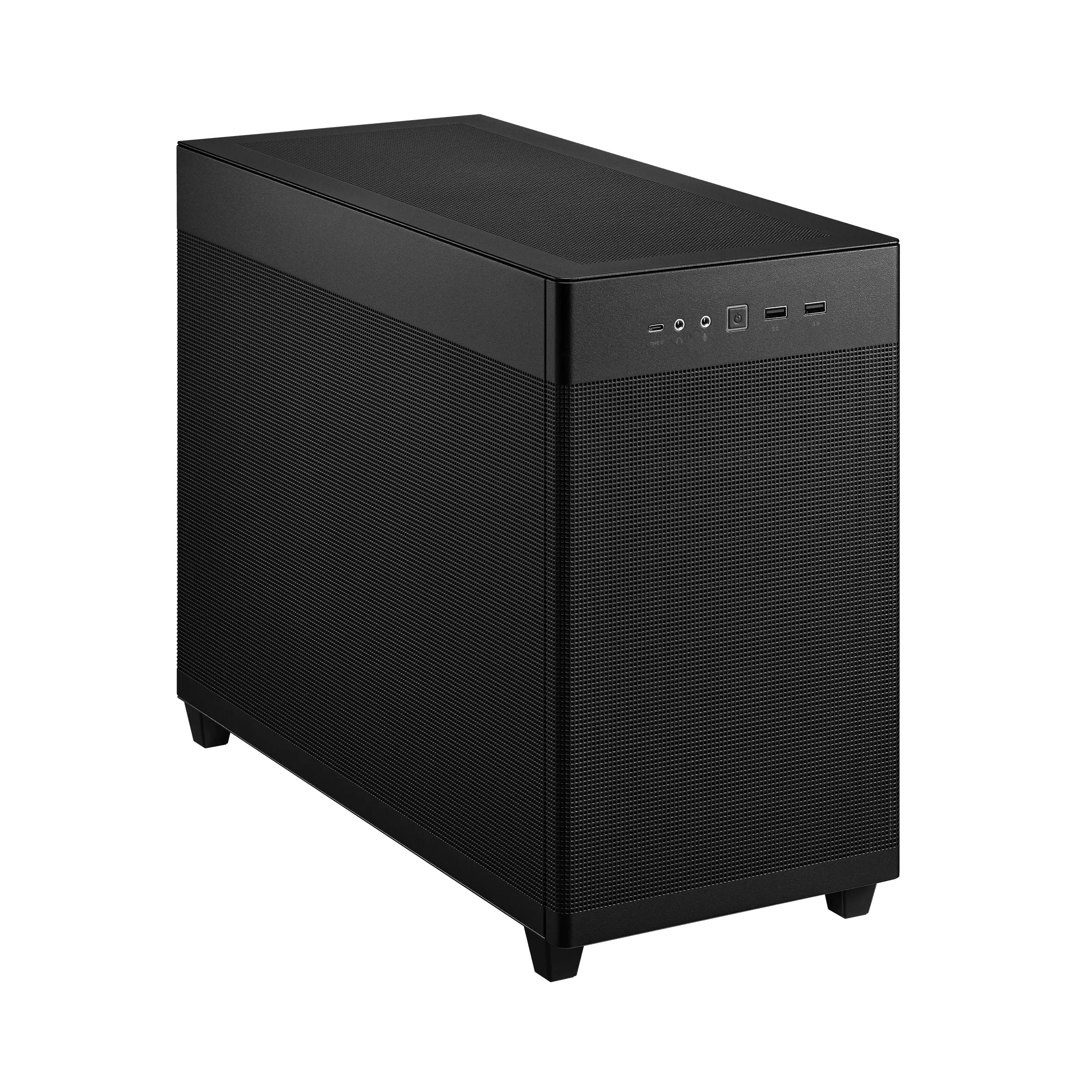 A large main feature product image of EX-DEMO ASUS PRIME AP201 Mesh Micro Tower Case - Black
