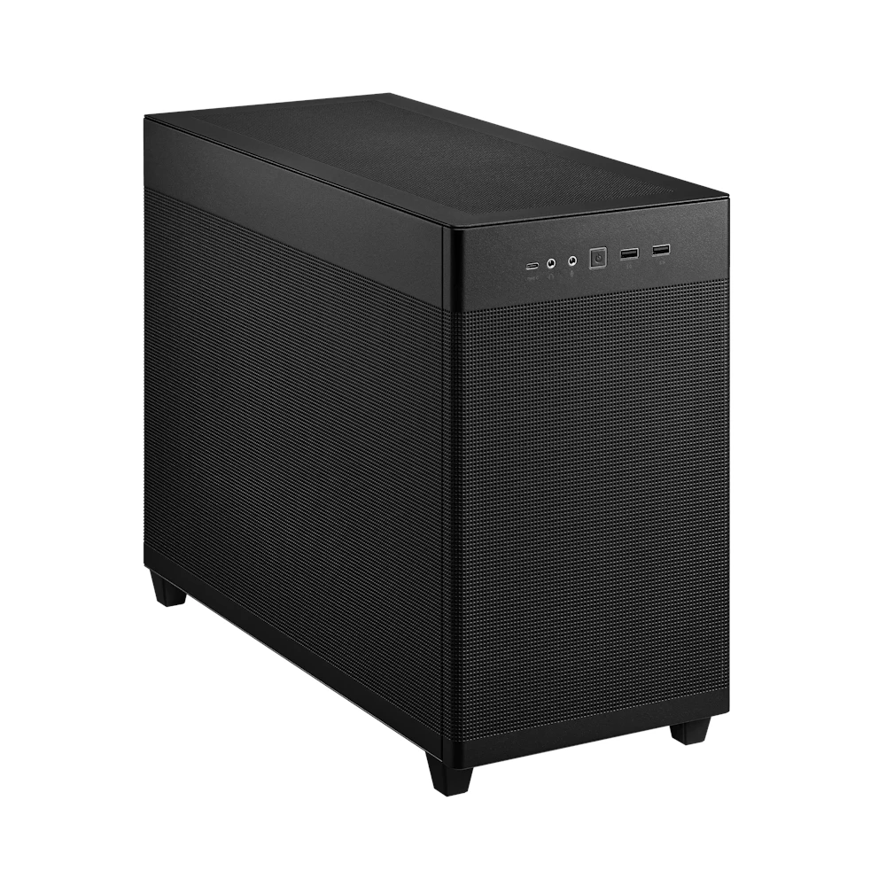 A large main feature product image of EX-DEMO ASUS PRIME AP201 Mesh Micro Tower Case - Black