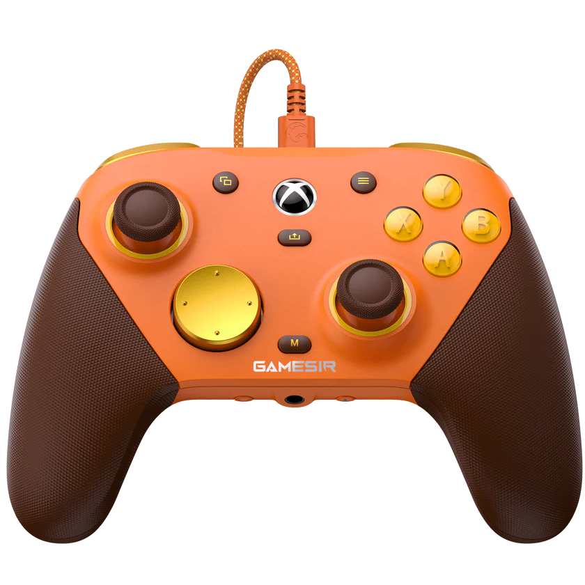 A large main feature product image of GameSir G7 Pro Wireless Gaming Controller - Amber Flame