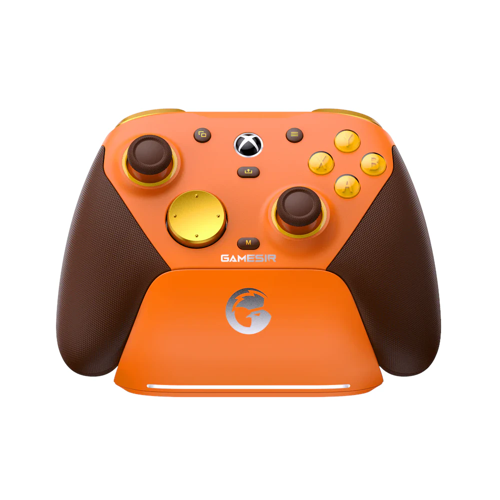 A large main feature product image of GameSir G7 Pro Wireless Gaming Controller - Amber Flame