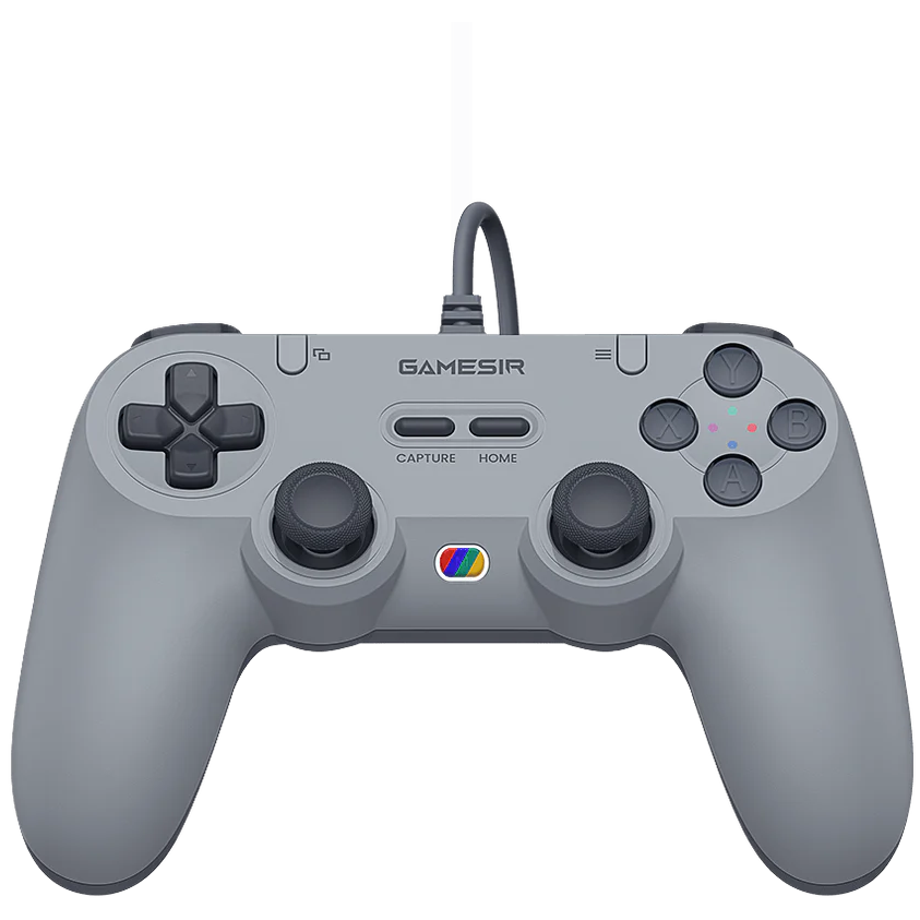 A large main feature product image of GameSir Tegenaria Lite Wired Symmetric Gaming Controller - Retro Grey