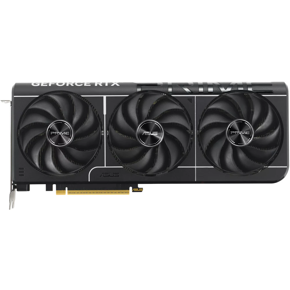 A large main feature product image of ASUS GeForce RTX 5080 PRIME EVO OC 16GB GDDR7