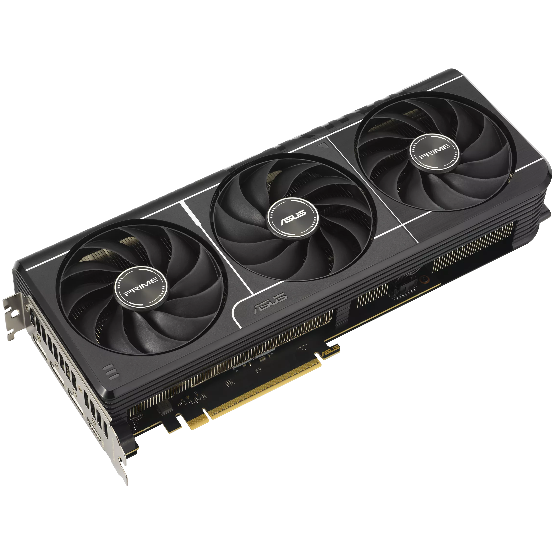 A large main feature product image of ASUS GeForce RTX 5080 PRIME EVO OC 16GB GDDR7