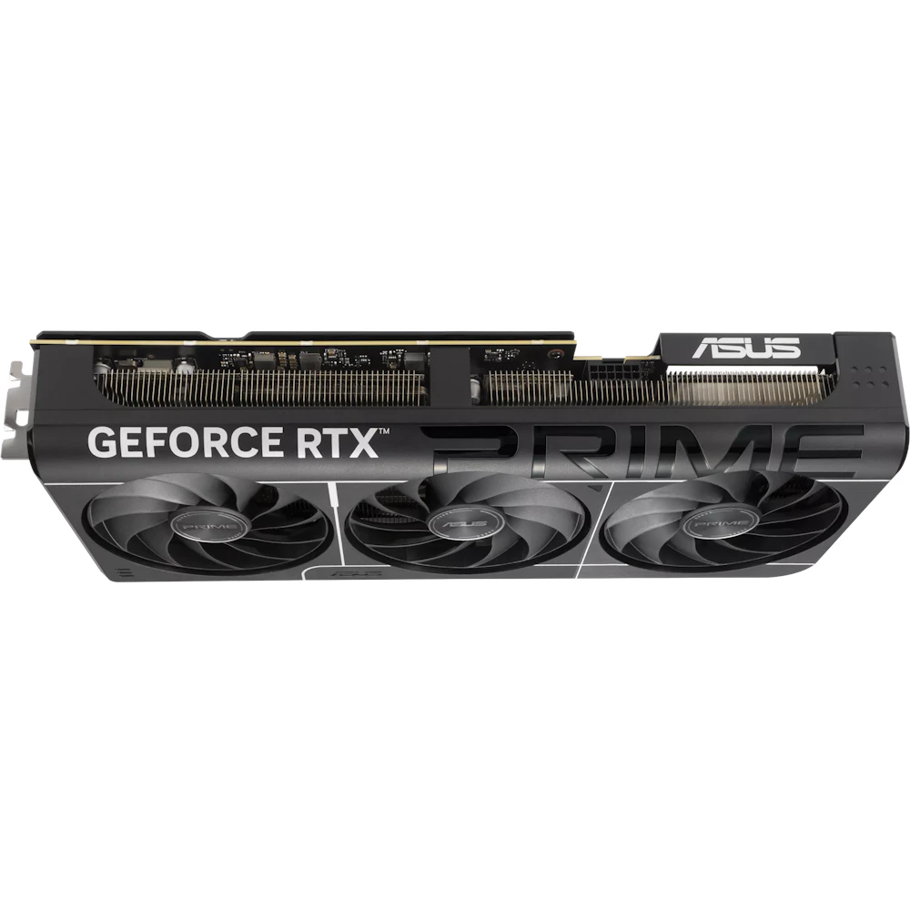 A large main feature product image of ASUS GeForce RTX 5080 PRIME EVO OC 16GB GDDR7