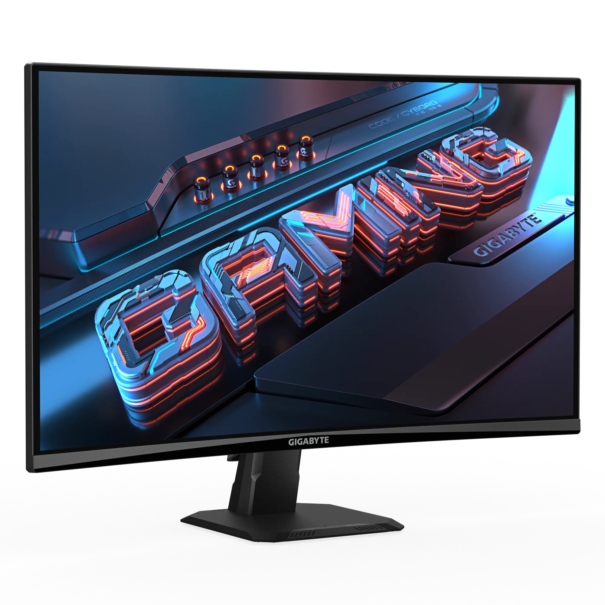 A large main feature product image of EX-DEMO Gigabyte GS27QCA - 27" Curved 1440p 180Hz VA Gaming Monitor