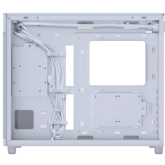 A large main feature product image of EX-DEMO ASUS PRIME AP303 Mid-Tower Case - Mesh White