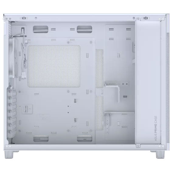 A large main feature product image of EX-DEMO ASUS PRIME AP303 Mid-Tower Case - Mesh White