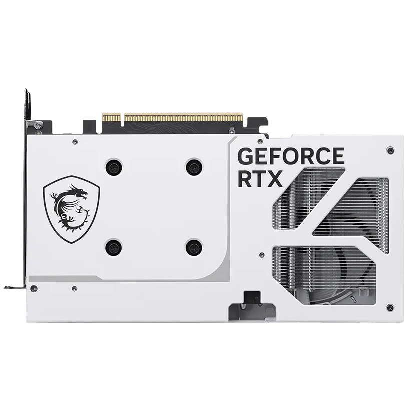 A large main feature product image of MSI GeForce RTX 5060 Ti 8GB GDDR7 VENTUS 2X OC PLUS (White)