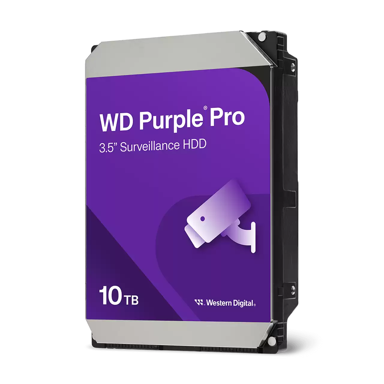 A large main feature product image of EX-DEMO WD Purple Pro 3.5" Surveillance HDD - 10TB 512MB