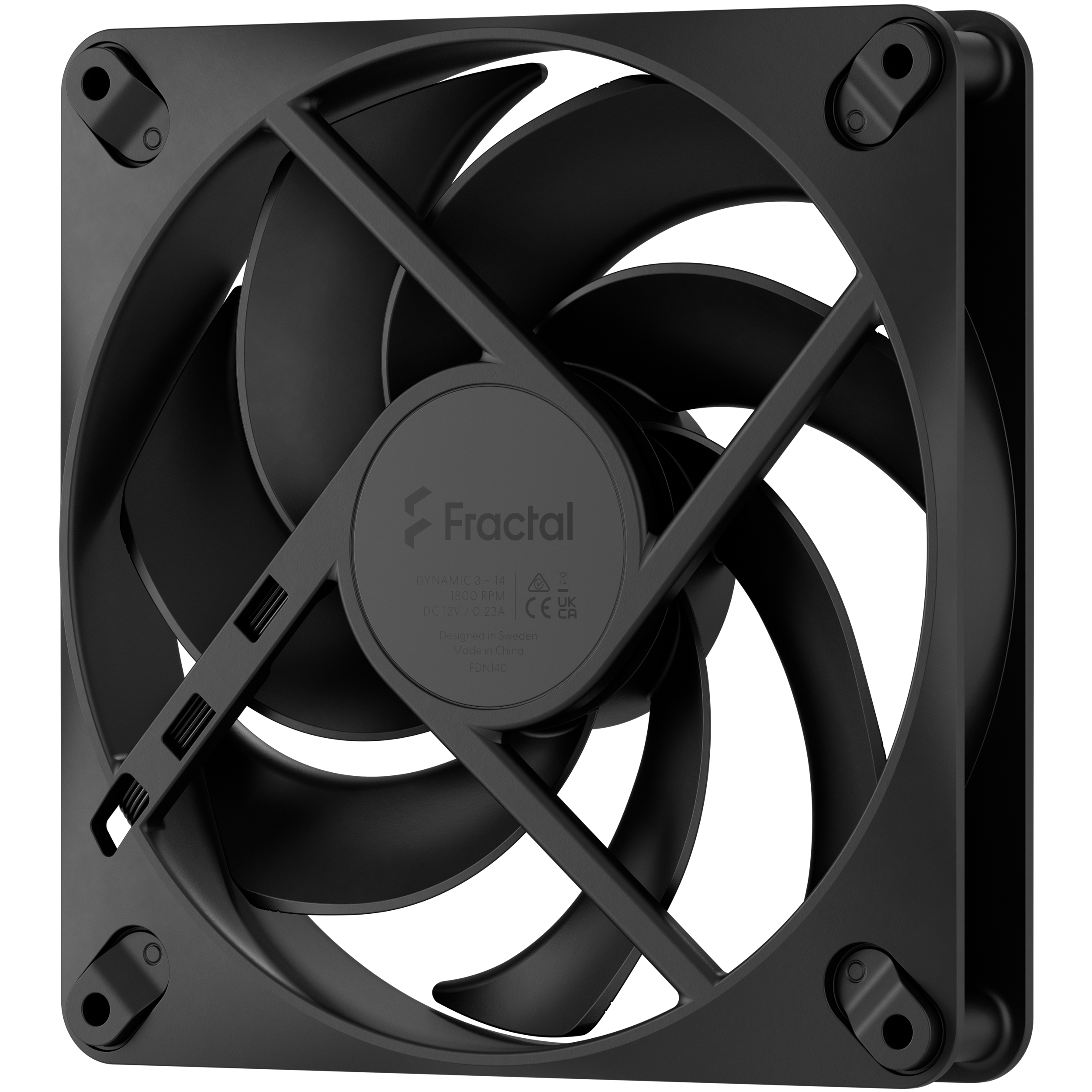 A large main feature product image of Fractal Design Dynamic 3 140mm PWM Fan (Black)