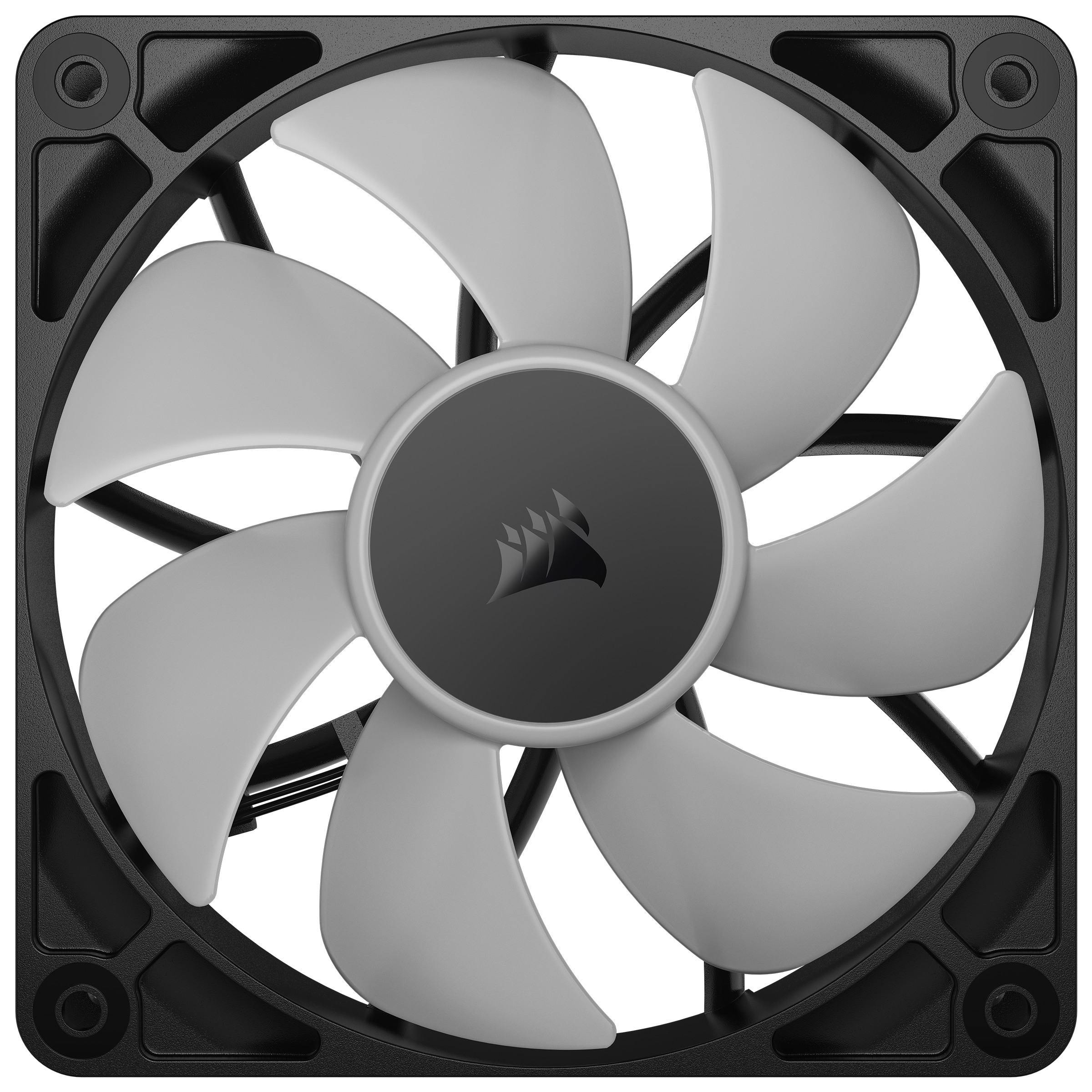 A large main feature product image of EX-DEMO Corsair RS120 ARGB - 120mm PWM Fan 3-Pack (Black)