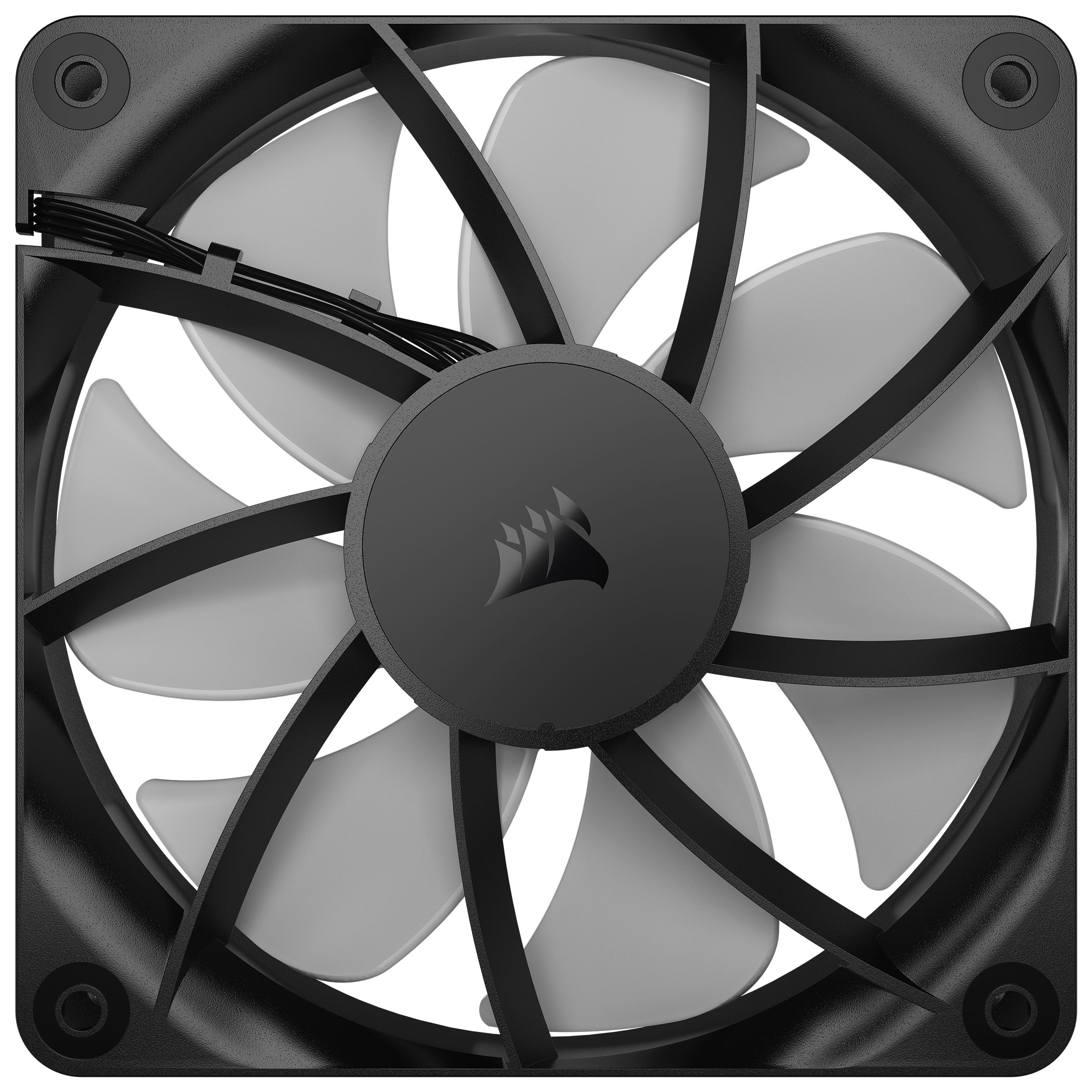 A large main feature product image of EX-DEMO Corsair RS120 ARGB - 120mm PWM Fan 3-Pack (Black)