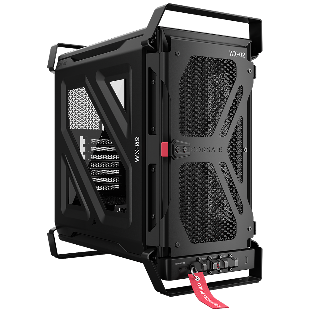 A large main feature product image of Corsair WARTHOG Performance Mid Tower Case (Black)