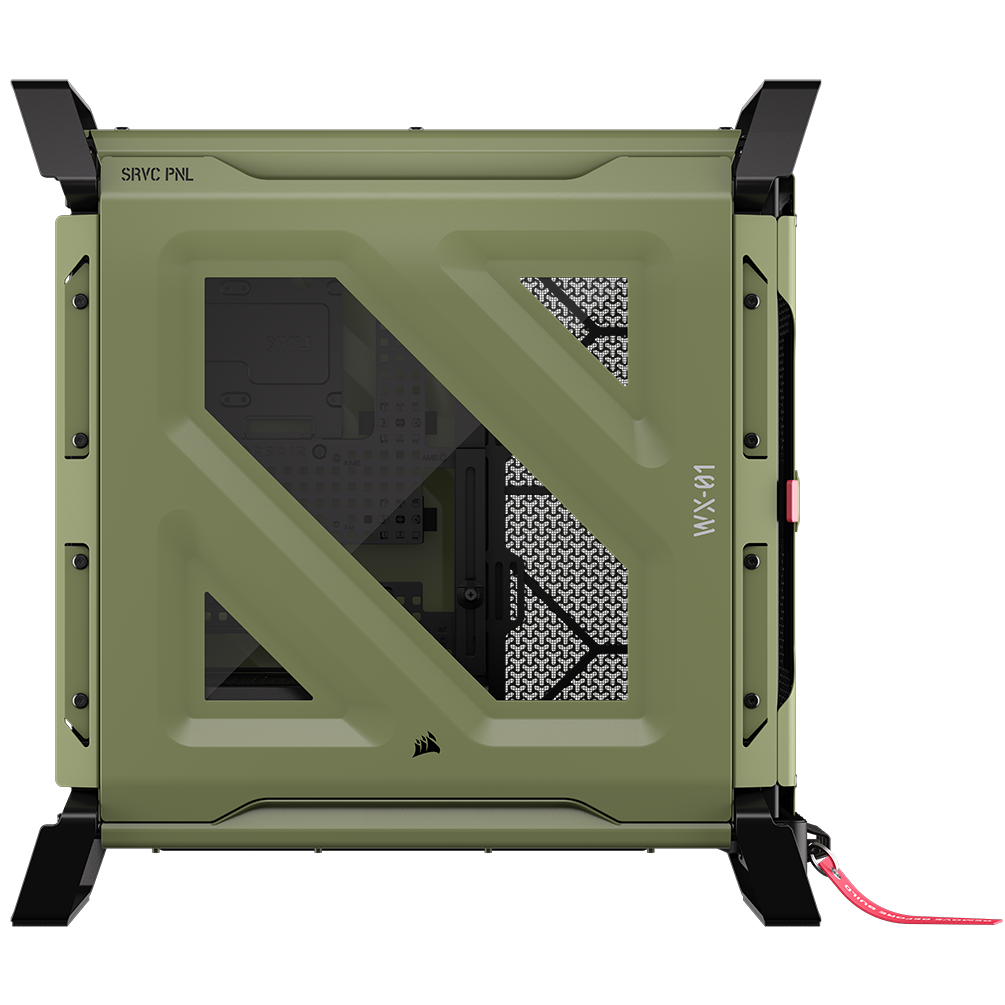 A large main feature product image of Corsair WARTHOG Performance Mid Tower Case (Military Green)