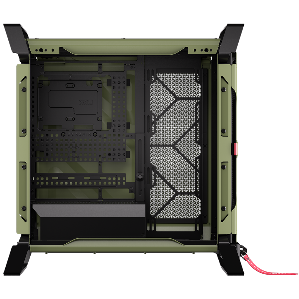 A large main feature product image of Corsair WARTHOG Performance Mid Tower Case (Military Green)