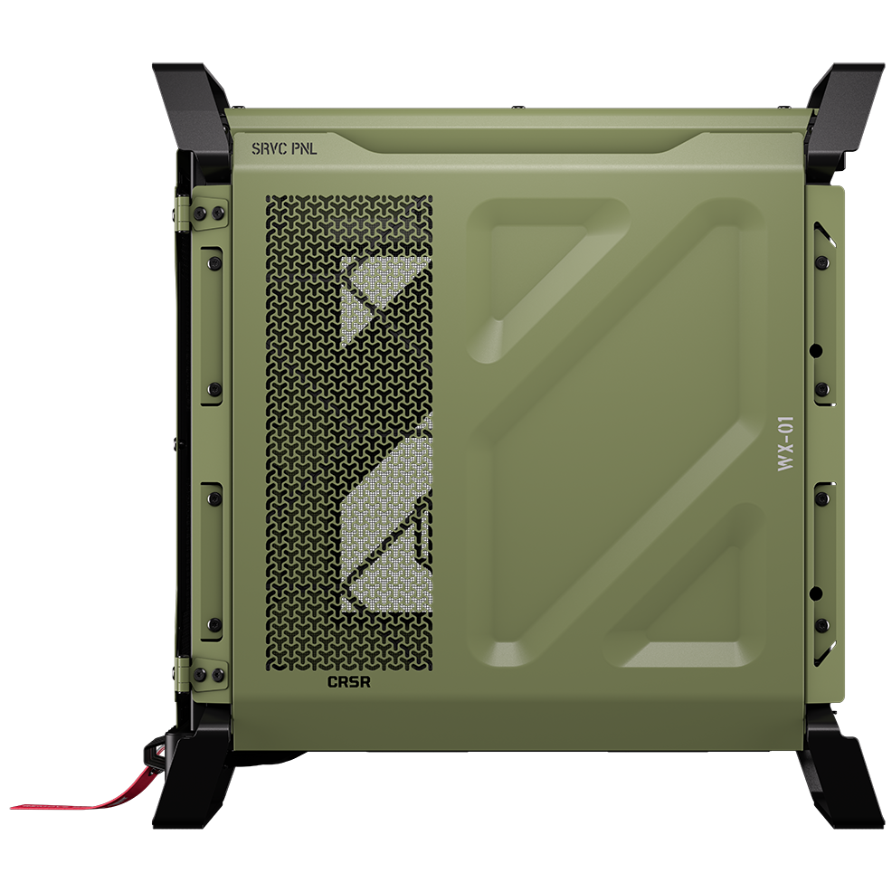 A large main feature product image of Corsair WARTHOG Performance Mid Tower Case (Military Green)