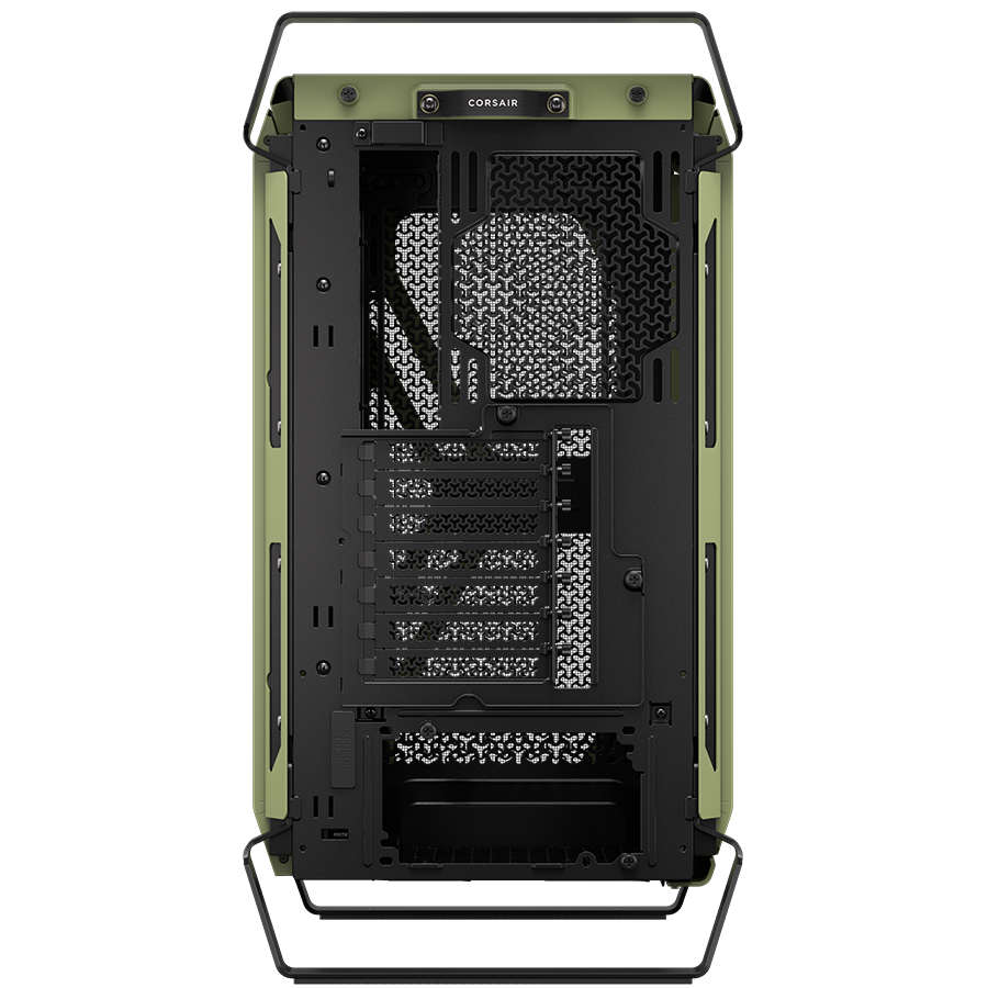 A large main feature product image of Corsair WARTHOG Performance Mid Tower Case (Military Green)