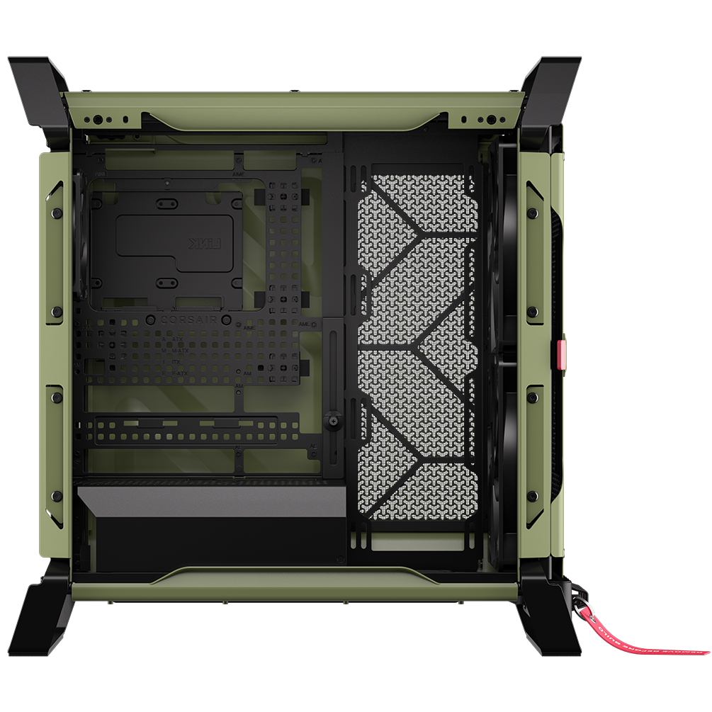 A large main feature product image of Corsair WARTHOG RS Performance Mid Tower Case (Military Green)