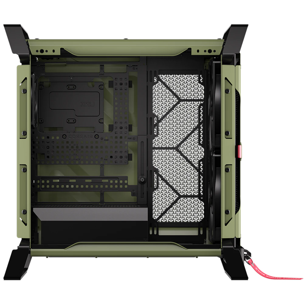 A large main feature product image of Corsair WARTHOG RS Performance Mid Tower Case (Military Green)