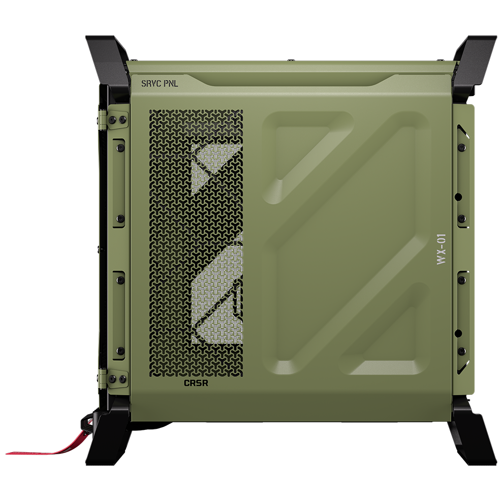 A large main feature product image of Corsair WARTHOG RS Performance Mid Tower Case (Military Green)