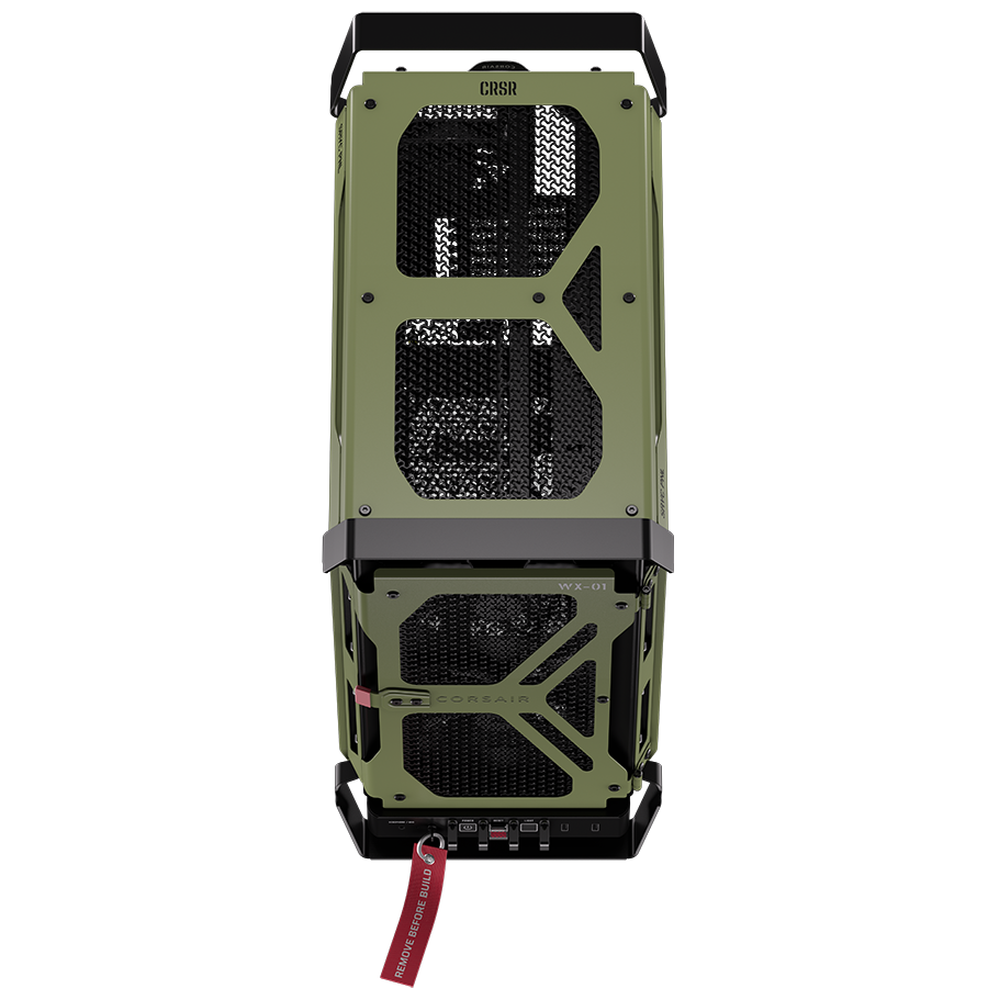 A large main feature product image of Corsair WARTHOG RS Performance Mid Tower Case (Military Green)