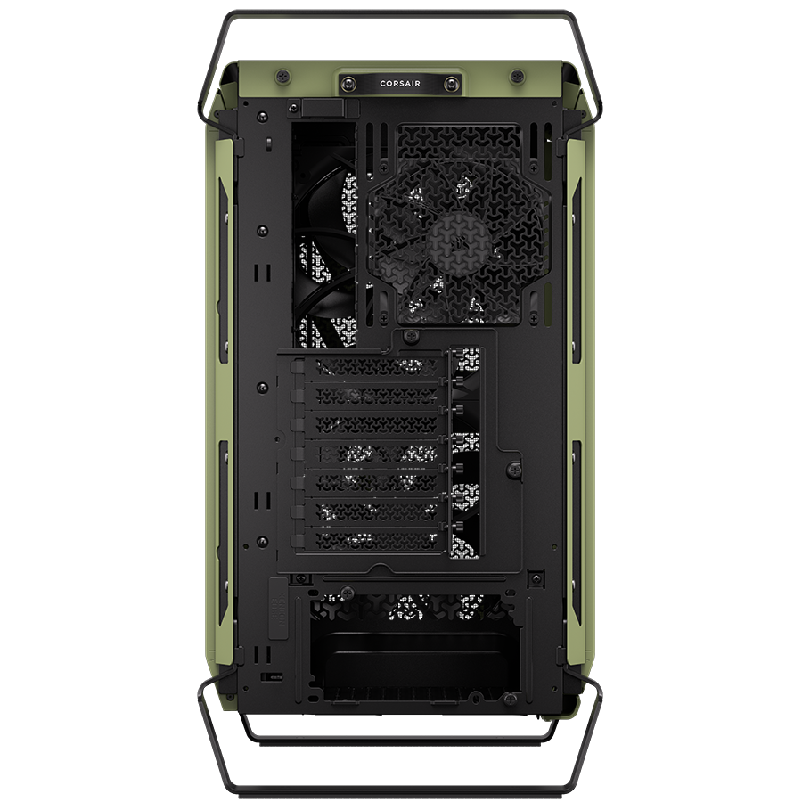 A large main feature product image of Corsair WARTHOG RS Performance Mid Tower Case (Military Green)