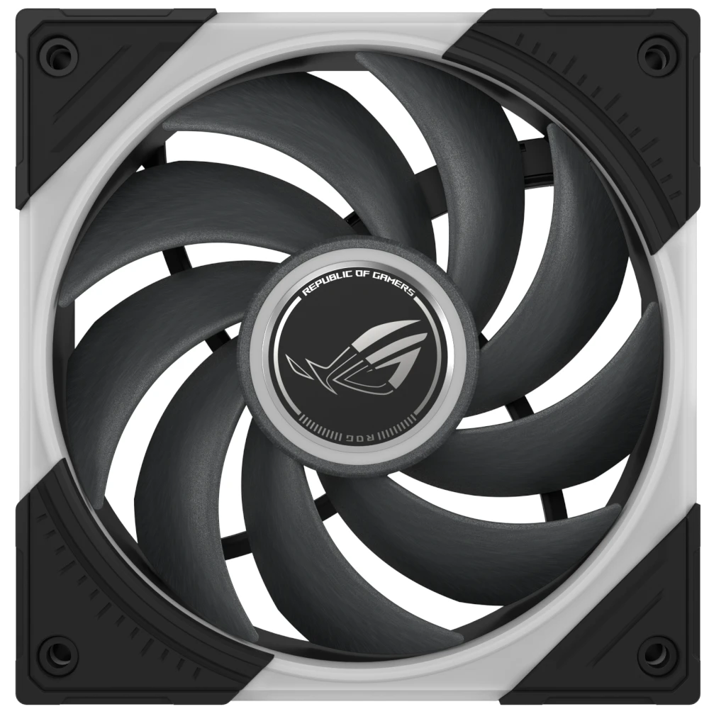 A large main feature product image of ASUS ROG Eurux GR120 ARGB 120mm PWM Fan (Black)