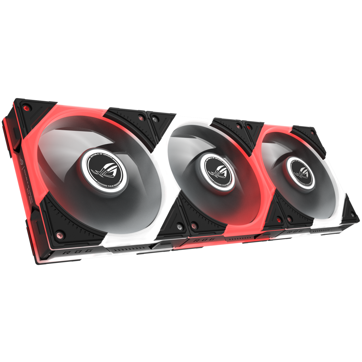 A large main feature product image of ASUS ROG Eurux GR120 ARGB 120mm PWM Fan 3-Pack (Black)