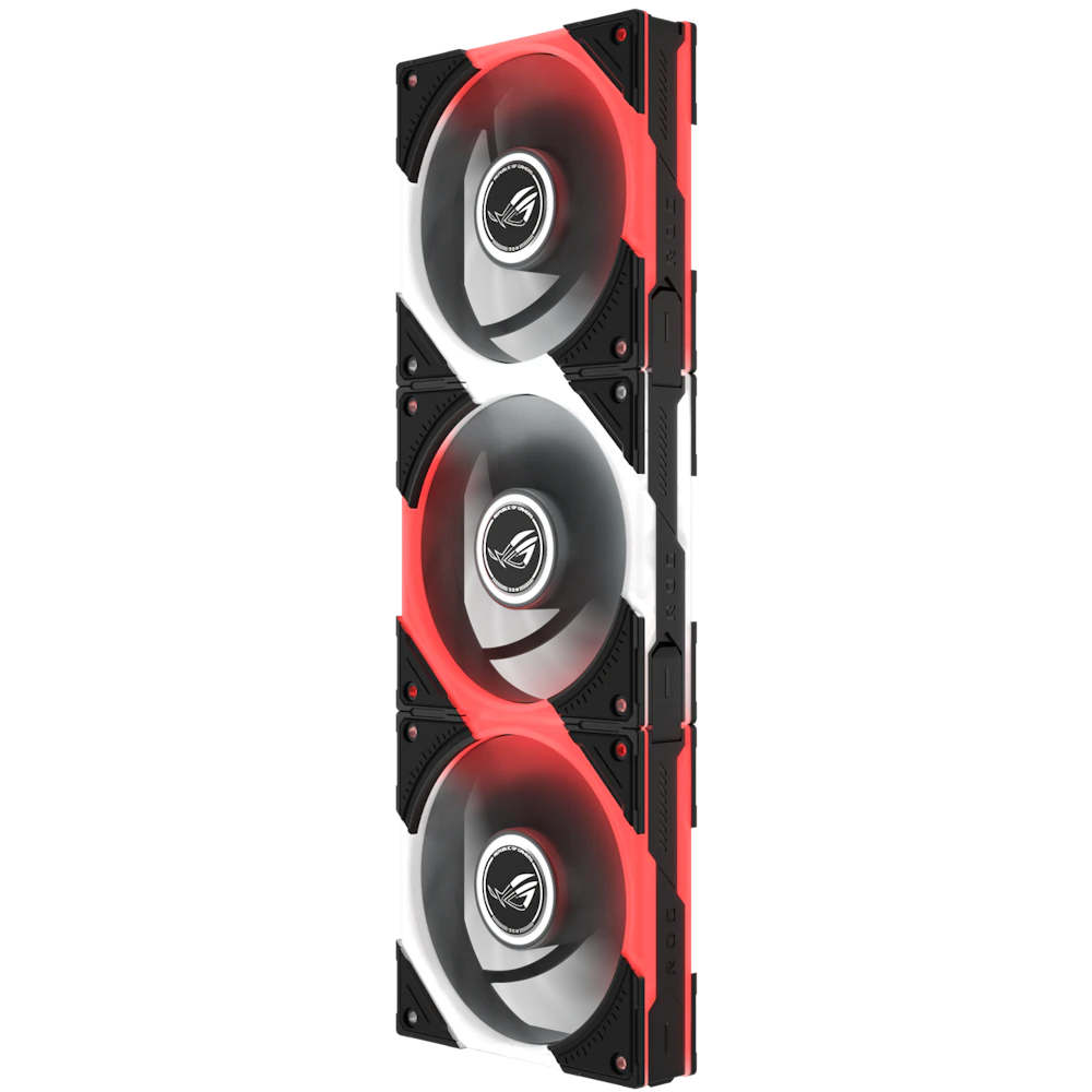 A large main feature product image of ASUS ROG Eurux GR120 ARGB 120mm PWM Fan 3-Pack (Black)