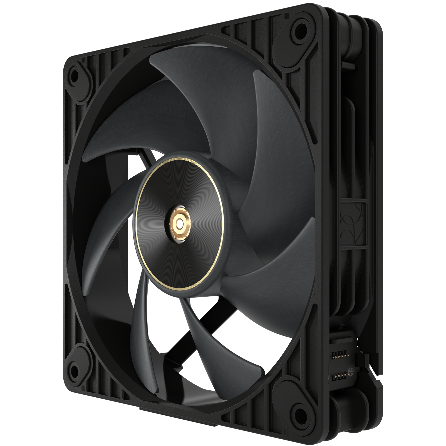 A large main feature product image of ASUS PROART PF120 FAN PWM BLACK 120mm ARGB PWM Cooling Fan