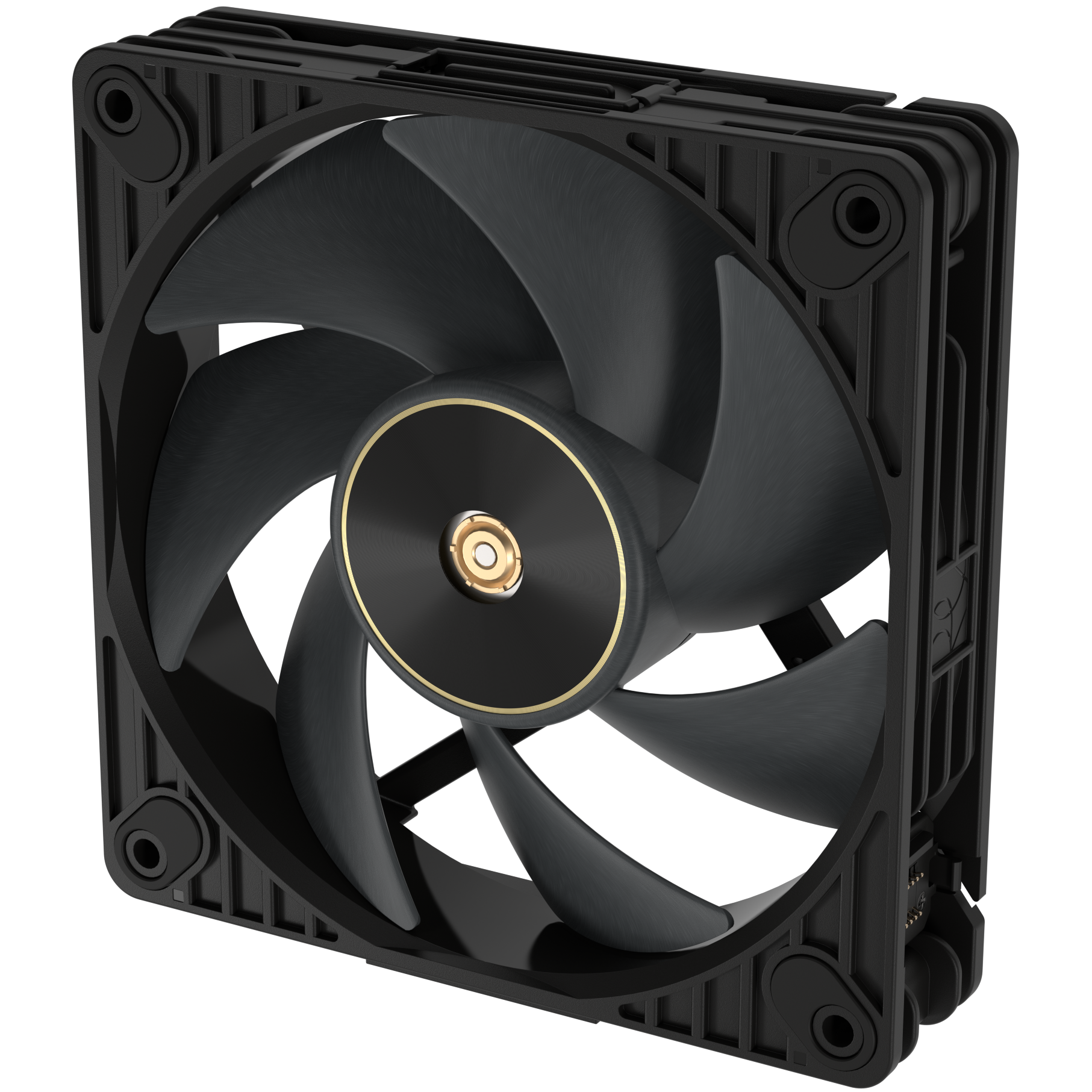 A large main feature product image of ASUS PROART PF120 FAN PWM BLACK 120mm ARGB PWM Cooling Fan
