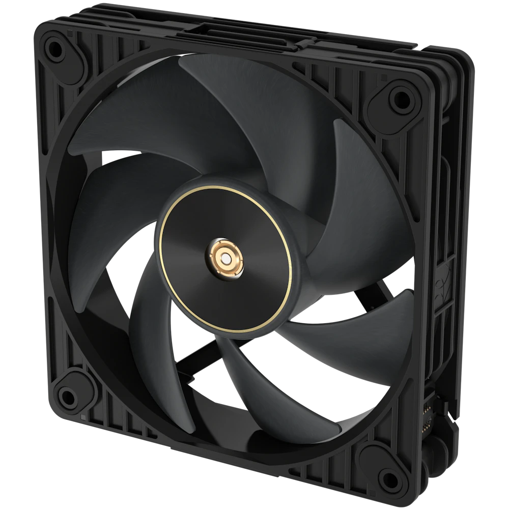 A large main feature product image of ASUS PROART PF120 FAN PWM BLACK 120mm ARGB PWM Cooling Fan