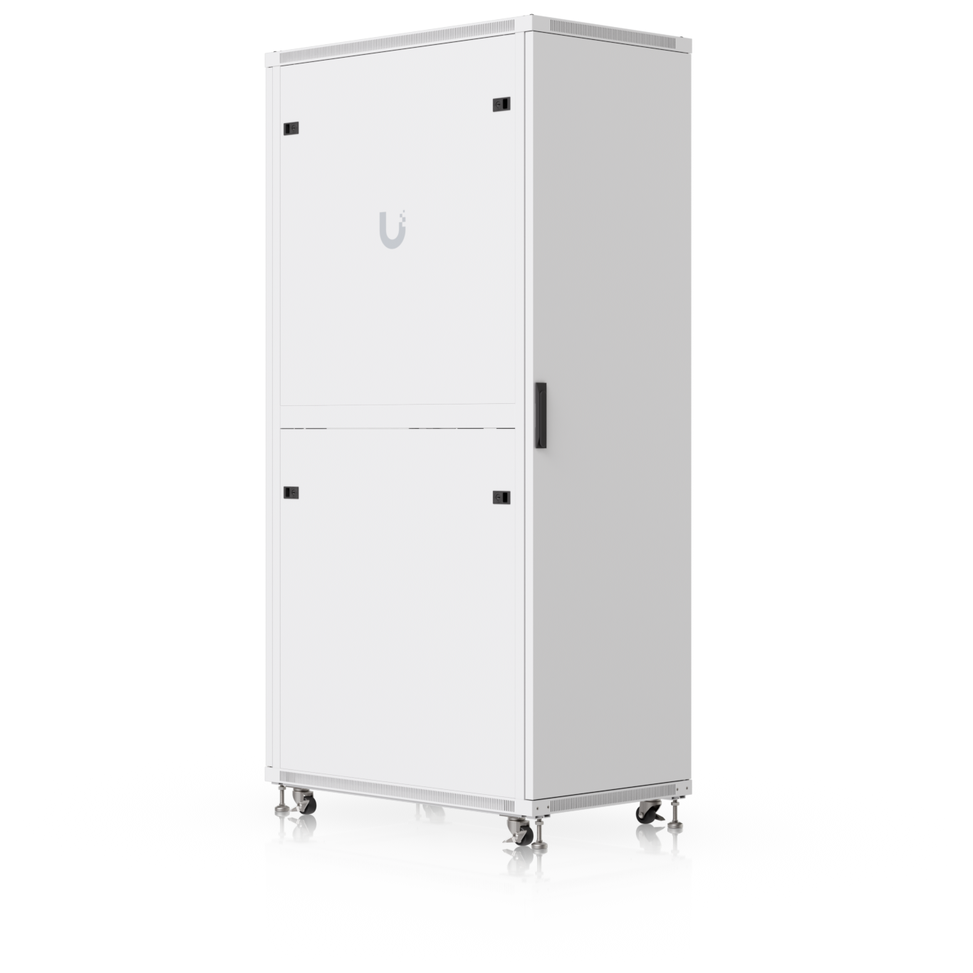 A large main feature product image of Ubiquiti UniFi 42U Rack Cabinet 1000mm (Tempered Glass Front Door)