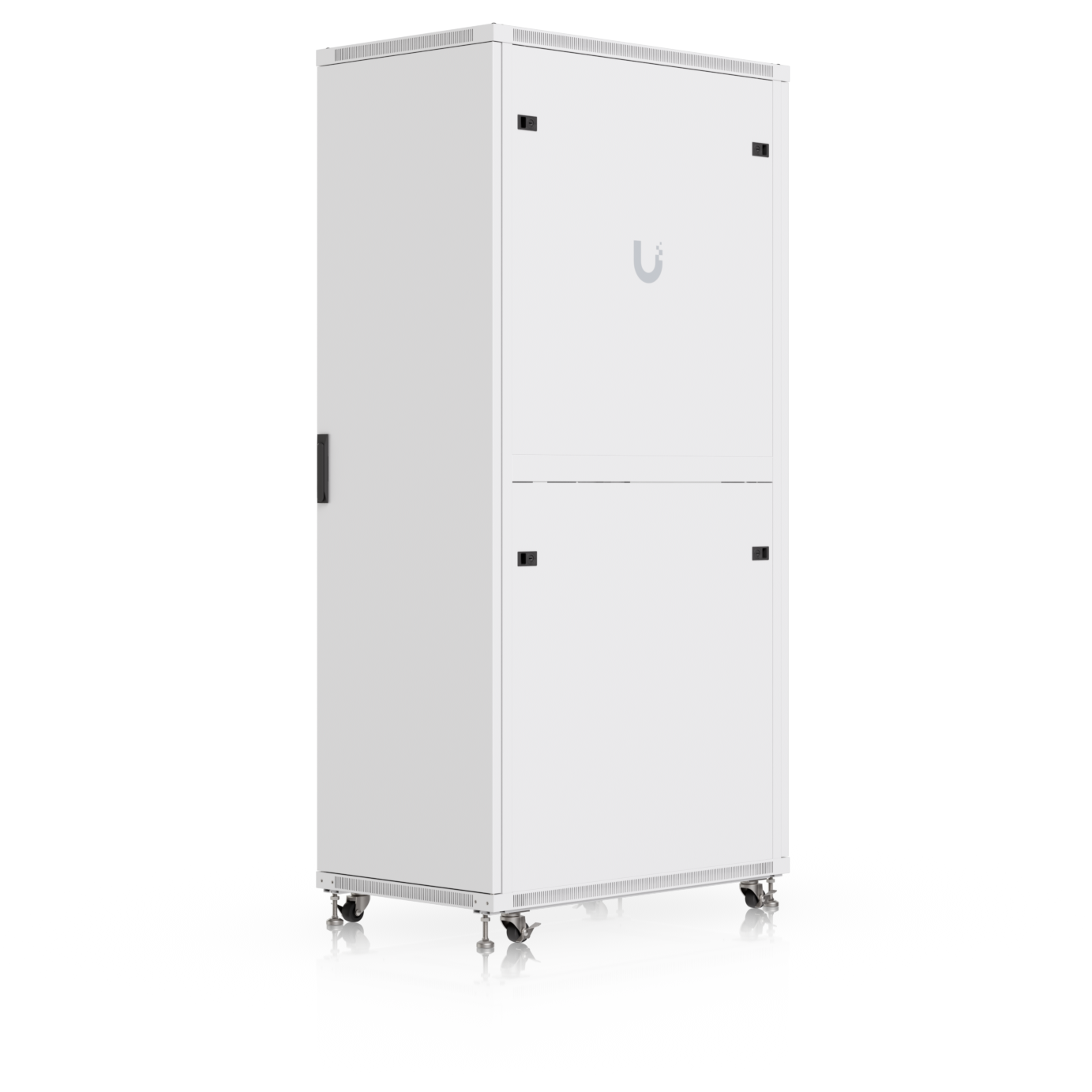 A large main feature product image of Ubiquiti UniFi 42U Rack Cabinet 1000mm (Tempered Glass Front Door)