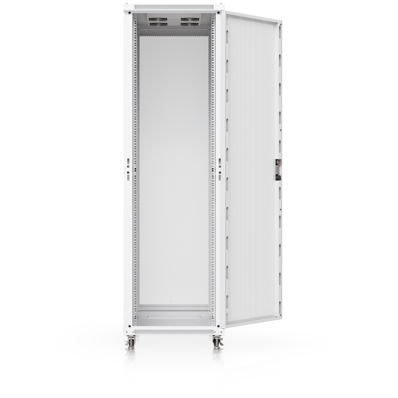 A large main feature product image of Ubiquiti UniFi 42U Rack Cabinet 1000mm (Perforated Mesh Front Door)