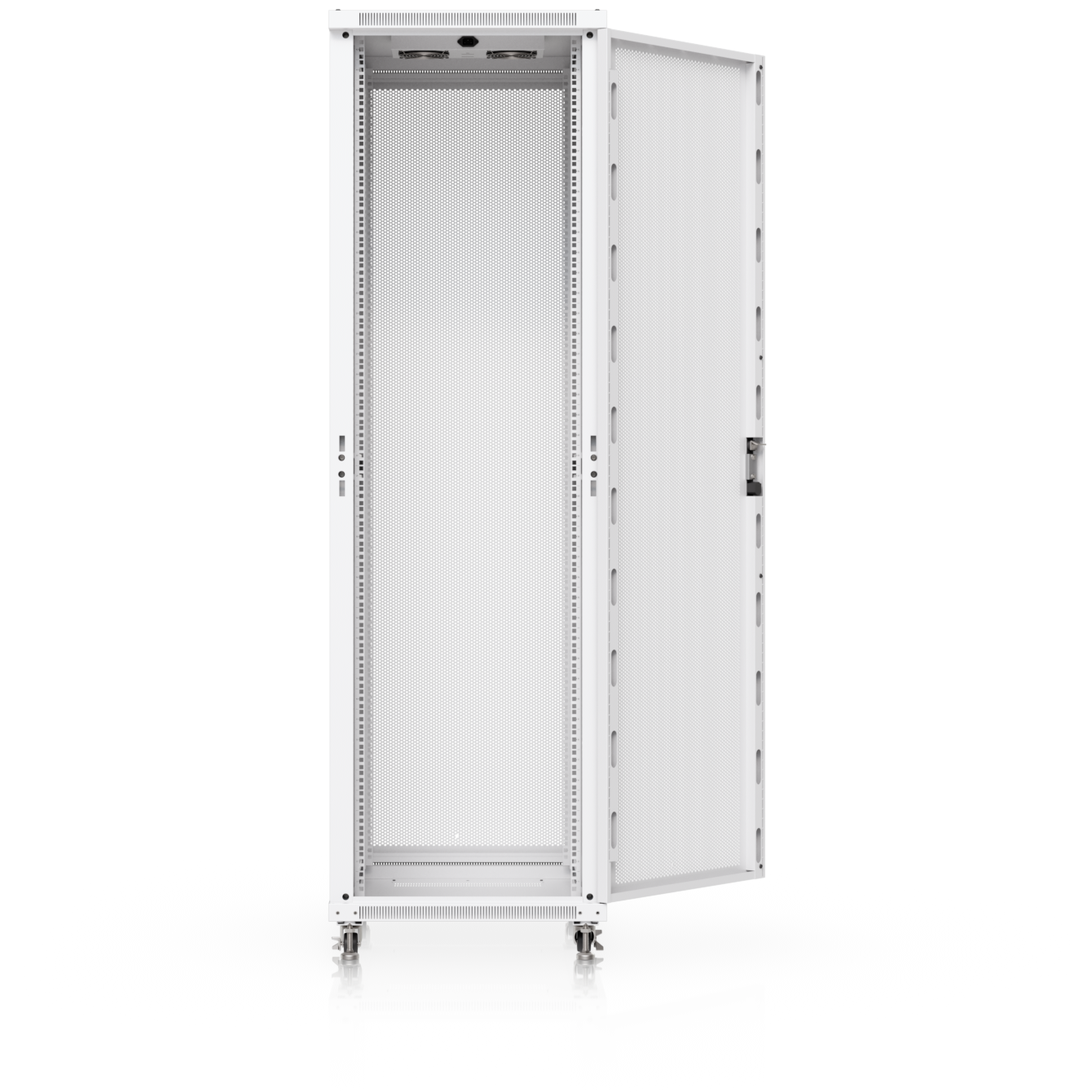 A large main feature product image of Ubiquiti UniFi 42U Rack Cabinet 800mm (Perforated Mesh Front Door)