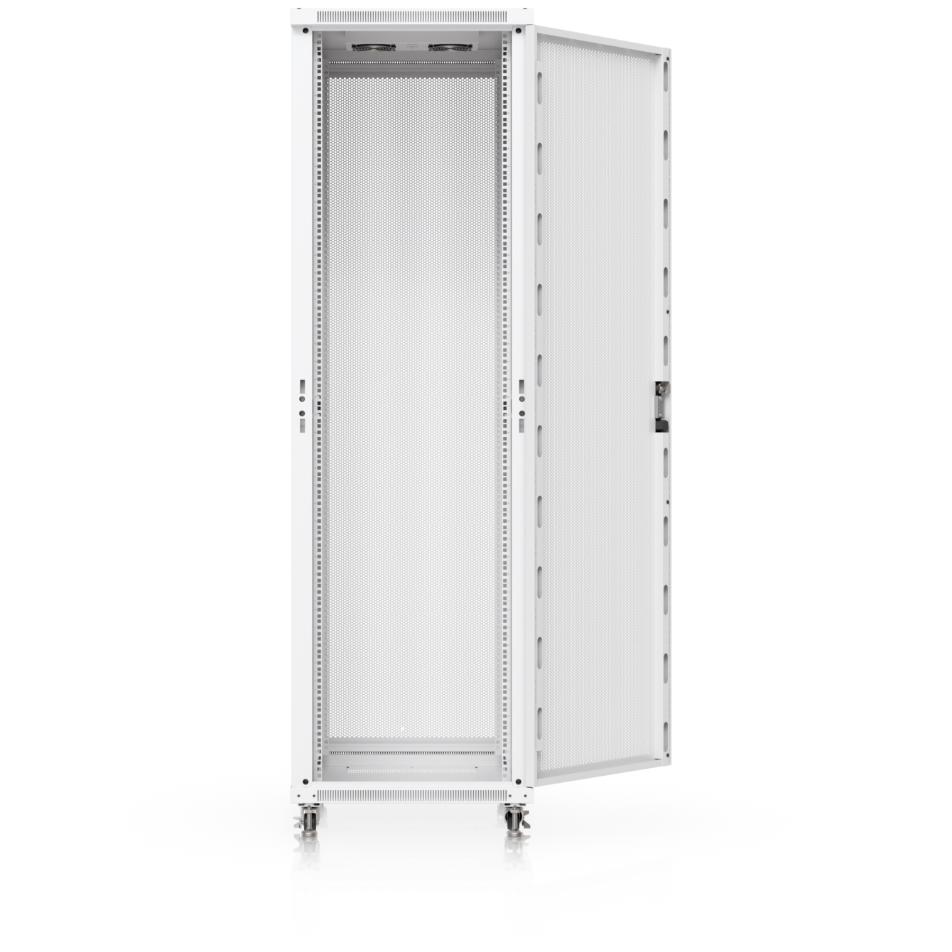 A large main feature product image of Ubiquiti UniFi 42U Rack Cabinet 800mm (Perforated Mesh Front Door)