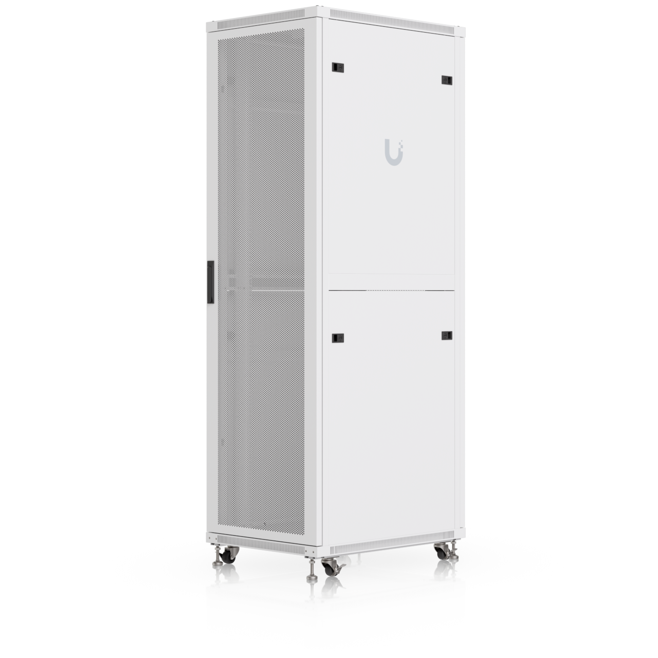A large main feature product image of Ubiquiti UniFi 42U Rack Cabinet 800mm (Perforated Mesh Front Door)