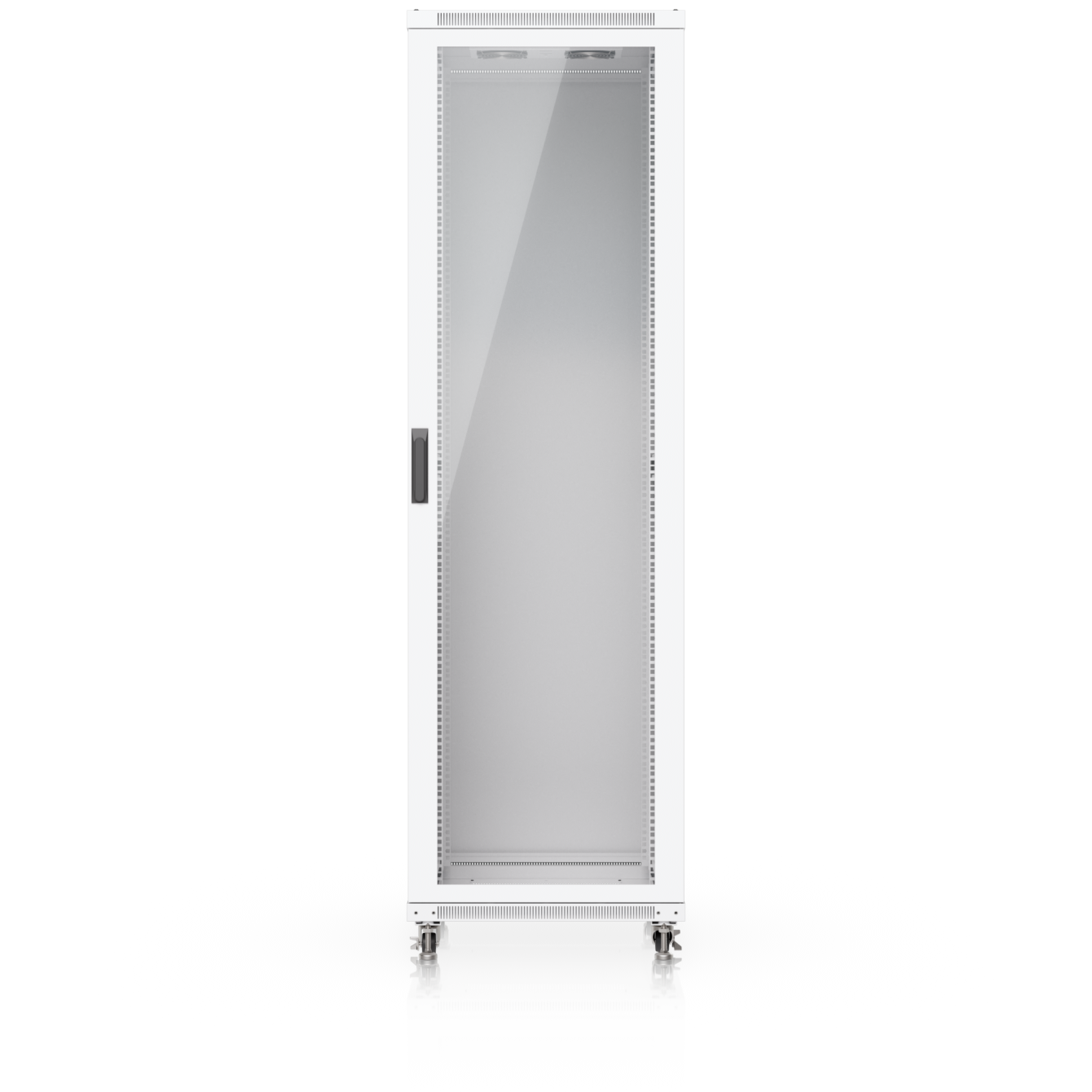A large main feature product image of Ubiquiti UniFi 42U Rack Cabinet 800mm (Tempered Glass Front Door)