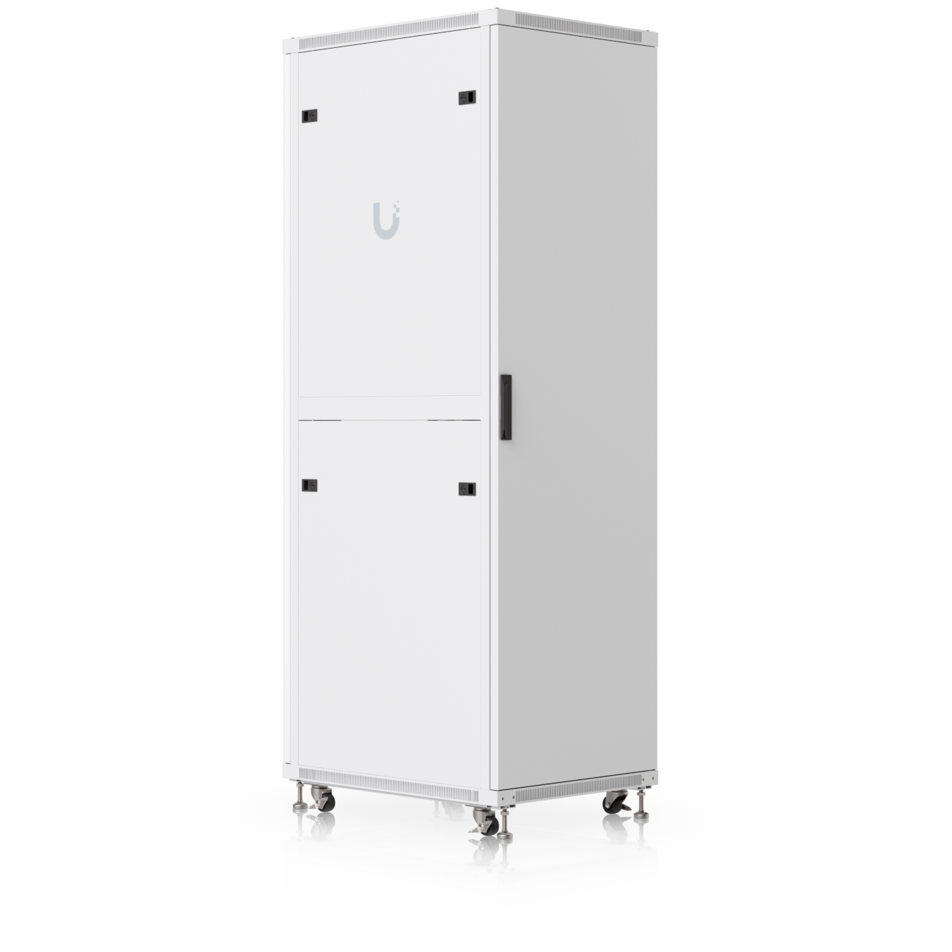 A large main feature product image of Ubiquiti UniFi 42U Rack Cabinet 800mm (Tempered Glass Front Door)